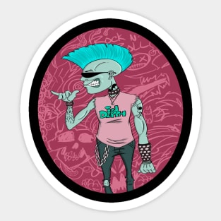 Punk Mohawk Rock Sticker